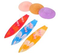 Mikinona 9pcs Mini Surfboard Set for Beach Essentials Plastic Doll Boots and Hats, Small Floating Pool Decorations and Summer Birthday Party Accessories