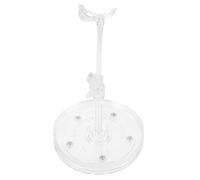 Mikinona Acrylic Crochet Doll Storage Stand Rotating Transparent Display Rack Felt Base Multi-functional Doll Holder for Desktop Display