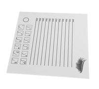 Mikinona Acrylic Lash Extension Display Tray for Women with Integrated Scale Transparent Large Eyelash Grafting Tool Pallet Organized Lash Extension Measuring Board for Professional Use