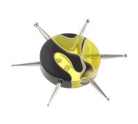 Mikinona Acrylic Nail Art Pen Set, Multi-head Dotting and Clay Modeling Tools, Black and Yellow, Diy Manicure Supplies for Nail Design and Boys and Girls Craft Pottery