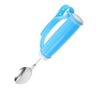 Mikinona Adaptive Non-Slip Stainless Steel Spoon with Soft Silicone Handle, Tremble Proof Eating Utensil for Disabled and Elderly, Portable Self-Feeding Assistance Tool for Patients