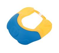 Mikinona Adjustable Hair Washing Shield Silicone Shower Cap for Soft Lightweight Bath Visor with Ear Protection Cute Yellow Blue Pig Design for Boys and Bath