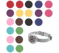 Mikinona Adjustable Stainless Steel Aroma Diffuser Bracelet for Women Refillable Essential Oil Pads, Hollow Twist Scent Locket Wristband 20 Cotton Pads for Travel and Work