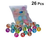 Mikinona Alphabet Pattern Rubber Jumping Balls for Bouncy Soft Non-toxic Educational Ball for Party and Leisure Play Safe Birthday