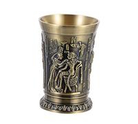 Mikinona Ancient-style Retro Wine Goblet Sturdy Drinking Cup for Home Decoration Glassware Elegant Chalice for Cocktail Events Unique Adornment for Personal Taste