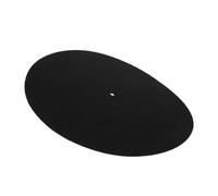 Mikinona Anti-static Wool Turntable Platter Mat Black Vinyl Slipmat Reduces Vibrations Protects Records for Vinyl Record Players