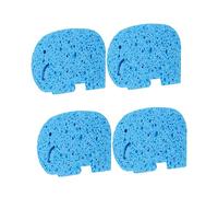 Mikinona Baby Bath Sponge Natural Pulp Cartoon Elephant Shower Sponge Bath Rub for Infant Newborn Toddler Soft Bathing Accessory for Delicate Skin 4 Pack