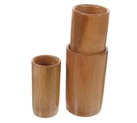 Mikinona Bamboo Cupping Tool Set 3pcs Medium Large XL Carbonized Bamboo Cups for Body Massage Therapy Household Healthy Cupping Therapy Aid