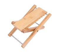 Mikinona Bamboo Guitar Footstool Natural Wood Practice Footboard Tool Adjustable Height for Acoustic Guitar Performance and Practice