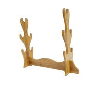 Mikinona Bamboo Sword Display Stand Desktop Flute Holder Bamboo Handicraft Organizer for Katana Wakizashi Collection and Home Decoration