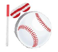 Mikinona Baseball Pinata with Blindfold and Bat Sports Theme Party Decoration for Boys Birthday Hanging Baseball Party Supplies with Confetti for Sports Celebrations and Themed Events