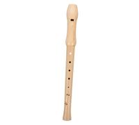 Mikinona Beige Plastic Soprano Recorder Musical Instrument with Precise Sound and Pitch, for Children Beginners to Stimulate Interest in Music during Arts and Music Activities