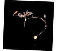 Mikinona Beige Wired Headset Microphone Condenser Mic with Xlr Connector for Singing Teaching Lectures Lightweight Comfortable Head-mounted Design Flexible Steerable Boom for Voice