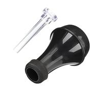 Mikinona Black Abs Trumpet Straight Mute with Tone Lowering Function and Convenient to Carry Design, Lightweight Practice Mute for Trumpet Lovers and Instrument Accessories