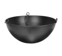 Mikinona Black Iron Hanging Flower Pot with S Hook and Triple Chain | Matte Finish, Rust Resistant Metal Build, for Window Side Plants, Restaurant Décor and Office Displays