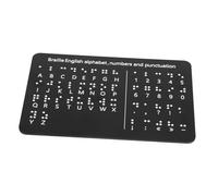 Mikinona Braille Alphabet Board with Raised Dots for Letters Numbers Punctuation Beginner Friendly Tactile Educational Tool for Blind Durable Black Fingerboard Teaching Aid for Home and