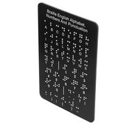 Mikinona Braille Alphabet Board with Raised Tactile Dots Educational Braille Teaching Tool for Beginners Teens Adults Literacy Practice for Letters Numbers Punctuation