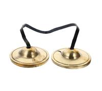 Mikinona Brass Meditation Bell Cymbals Small Hand Percussion Instrument for Yoga and Practical Lightweight Chime for Buddhist Temple and Mindfulness Practice