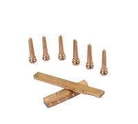 Mikinona Brass Saddle Pin Set for Acoustic Guitar Knobs Replacement Guitar Pins File Bridge Parts
