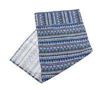 Mikinona Breathable Decorative Blue Cotton Linen Washing Machine Cover with Storage Bag Modern Elegant Style for Balcony and Kitchen