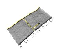 Mikinona Breathable Nylon Trampoline Replacement Net for Straight Poles Round Frame Safety Enclosure with Zipper Elastic Jumping Bed Protective Surround Net for Fall Prevention and Secure