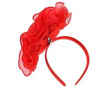 Mikinona Bridal Hair Accessories Large Floral Headband Lace for Wedding Bridal Headwear Lady's Flower Hair Accessory Comfortable for Banquet Evening Dress Bride to Be Headband