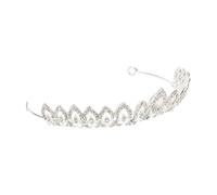 Mikinona Bride Crown Charming Tiara Headdress Alloy Crown Headband Wedding Headdress Rhinestone Bridal Jewelry