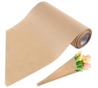 Mikinona Brown Kraft Wrapping Paper Roll Multi Use Flower and Gift Wrap Protective Packaging Paper for DIY Projects and Transport Biodegradable