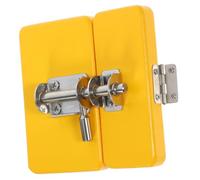 Mikinona Busy Board for Yellow Cognitive with Door Lock Sensory Activity Educational Fine Motor Skill Development Portable Montessori Learning Tool