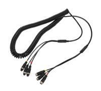 Mikinona Car Backup Camera Extension Cable Three Spring Telescopic Wire for Rear View Mirror Dash Cam Compatible with Truck Trailer Reverse Recorder
