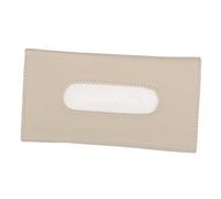 Mikinona Car Visor Tissue Holder PU Leather Sun Visor Mounted Napkin Box Moderate Practical Car Tissue Dispenser for Vehicle Interior Accessories Creamy Beige