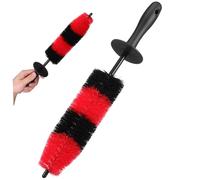 Mikinona Car Wheel Cleaning Brush with Long Handle Bendable Head Flexible Hub and Rim Cleaner for Deep Cleaning Wheels Engines and Tight Spaces Car Wash Kit Tool