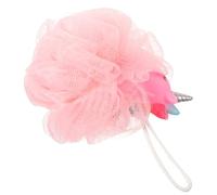 Mikinona Cartoon Bath Scrubber for Convenient Shower Skin Loofah Unicorn Pink Bath Ball Lightweight Pe Material for Daily Bathing Back Cleaning