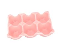 Mikinona Ceramic 6-grid Egg Holder Refrigerator Egg Organizer Sturdy Kitchen Countertop Storage Tray for Chicken and Baking Use