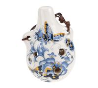 Mikinona Ceramic Alto Ocarina, 6-Hole Beginner Wind Instrument, Portable and Beautiful Sound for Practice, Folk Musical Instrument for Beginners