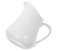 Mikinona Ceramic Milk Pitcher Small Creamer Pourer for Coffee Tea Sauce White Porcelain Pot Kitchen Dispenser for Home Use and Flavor Preservation