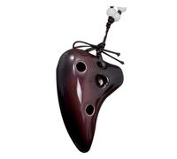 Mikinona Ceramic Ocarina Necklace with Neck Strap Porcelain Wind Instrument for Beginners and Lightweight Travel Musical gift for for for for for for with Stylish Design for Music Lovers and Souvenirs