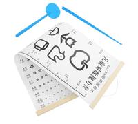 Mikinona Charts with Wooden Frame and Canvas Double Sided Eye Test Wall Charts for Kindergarten Space Saving Educational Tool for Early Eye Health Monitoring at Home and Classroom