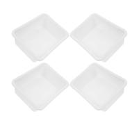 Mikinona Chemical Reagent Tray 4pcs Plastic Rectangular Organizer Tray for Lab Chemical Experiments and Teaching