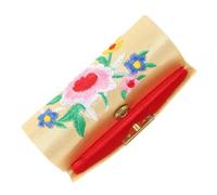 Mikinona Chinese Vintage Lipstick Holder Mirror Travel Lipstick Case for Purse Multi-Color Floral Design for Daily Use Go