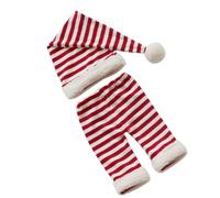 Mikinona Christmas Clothes Hat Shorts Photography Prop, Stripe Suit | Woolen Yarn, Stretch and Easy Dressing, Studio Props for Newborns, Hat Plus Shorts Set