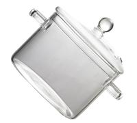 Mikinona Clear Glass Fruit Bowl with Lid Heat-Resistant Microwave Safe Noodles Pot for Soup Porridge Salad Cooking and Serving at Home