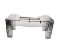 Mikinona Clear Plastic Step Stool for Bathroom Lightweight Non Slip Portable Foot Rest for Toilet Training and Easy to Clean Suitable for Family Use in Home Public Toilets