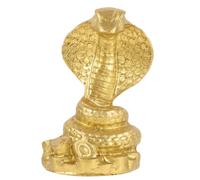 Mikinona Cobra Figurine Snake Statue Resin Animal Decoration Golden Space-saving Smooth Surface for Home Office Desk Decor
