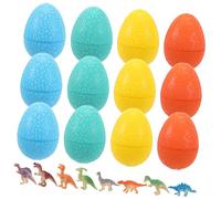 Mikinona Colorful Cracked Dinosaur Egg with Figures for Educational Interactive Play Safe Sturdy Standing Eggs for Boys Learning Fun