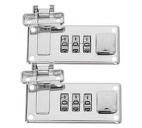 Mikinona Combination Installation Toolbox Suitcases 2pcs and Luggage for Lock Portable Zinc Alloy Code Lock with Tool-Free 3-Digit Self-Setting Password