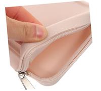 Mikinona Compact Silicone Period Pouch with Zipper for Feminine Products Multi-Purpose Storage Bag for Sanitary Napkins and Essentials Portable Gift for Teen in White
