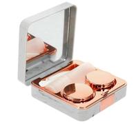 Mikinona Contact Lens Case Marble Pattern Small Lightweight Pocket Lens Holder with Mirror and Tools Abs Glass Easy to Identify Right and Left for Outdoors and Home Use