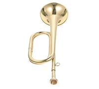 Mikinona Copper Bugle Trumpet Military Style Wind Instrument for Beginners, Copper Horn for School Band and Cavalry Performance
