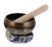 Mikinona Copper Meditation Singing Bowl with Mallet for Relaxation Handcrafted Sound Bowl for Home Living Room Use by Buddhists Meditation Lovers Random Color